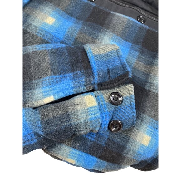 Maxxsel Mens Sherpa-Lined Buffalo Plaid Jacket Blue/Black XL SKU 9337 - Picture 10 of 16